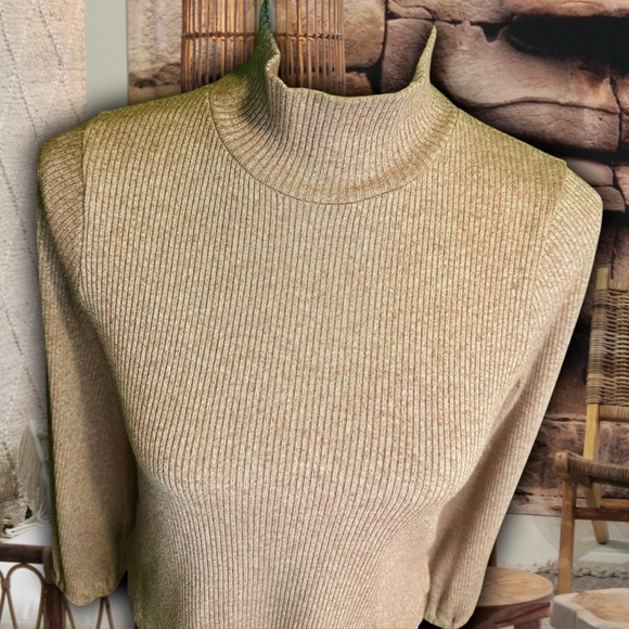 Madewell ‘Heathered Bubble-Sleeve Swing Turtleneck’ in “Heather Rose” Size Small - Picture 5 of 16